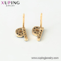94992 xuping manufacturers wholesale blue turquoise unique letter p 18k gold plated stud earring